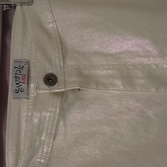 Swank A Posh - Coming In Hot metallic pants, color white, size large  never worn - Picture 2 of 4